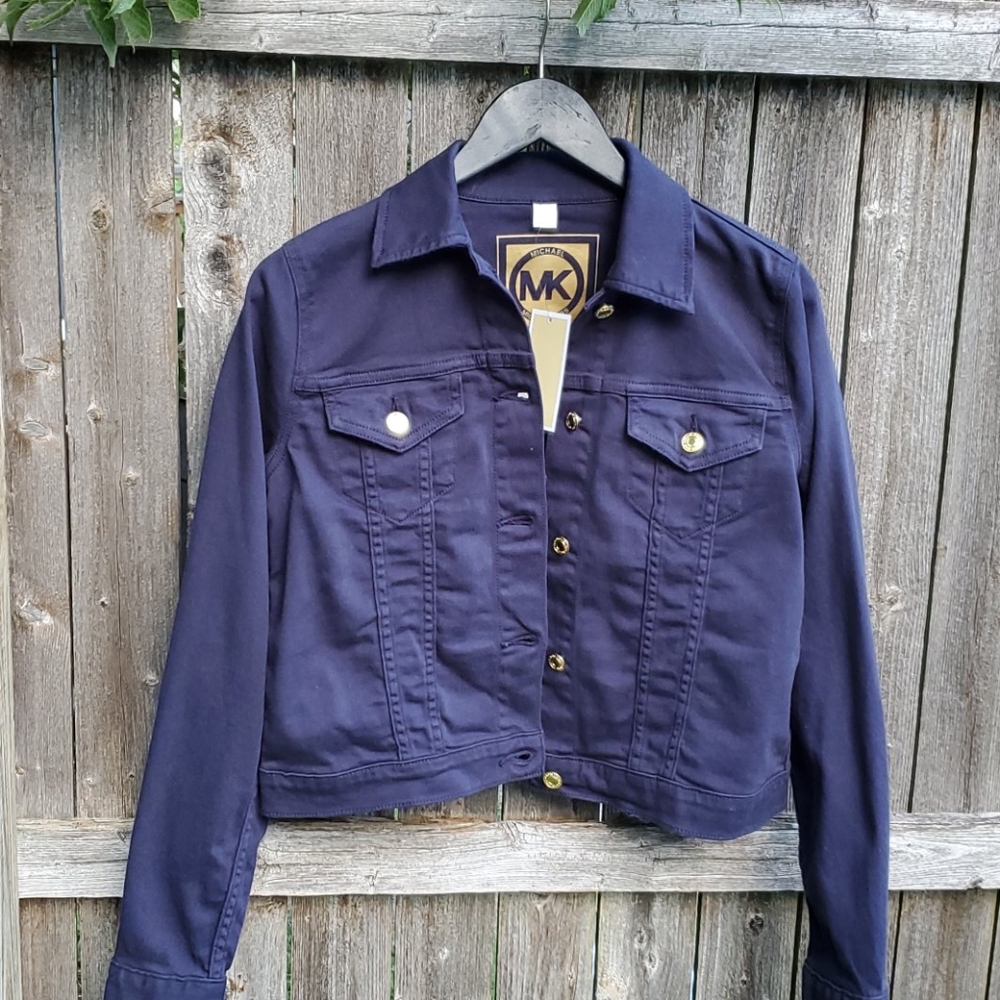 NWT Michael Kors blue denim jacket size small